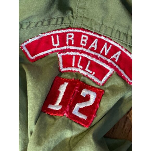 VTG BOY SCOUTS AMERICA Uniform Shirt Sanforized BSA Cub Approx Adult M Illinois - Picture 5 of 7